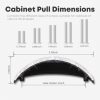 2Pcs Bling Drawer Pulls Flat Cup Pull Handmade Crystal Decoration Knobs Shell Ear Like Handles with Screws for Home Kitchen Bathroom Office Cabinet Dresser Bin Hardware - Image 6