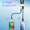 Bling USB C Car Charger, 48W PD QC Dual Port Fast Adapter with 3.2FT Type-C Charging Cable Compatible for iPhone 16 15 Pro Max iPad Android - Image 5