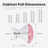 4Pcs Bling Drawer Knob,Handmade 1.1 Inch Diameter Round Pull Handle,Crystal Rhinestone Diamond Decoration Cabinet Dresser Cupboard Pulls with Screws for Home Office Kitchen Bathroom - Image 2